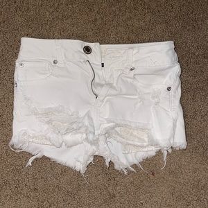 AEO White Jean Shorts